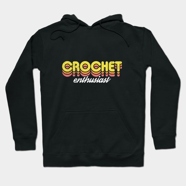 Retro Crochet Enthusiast Hoodie by rojakdesigns